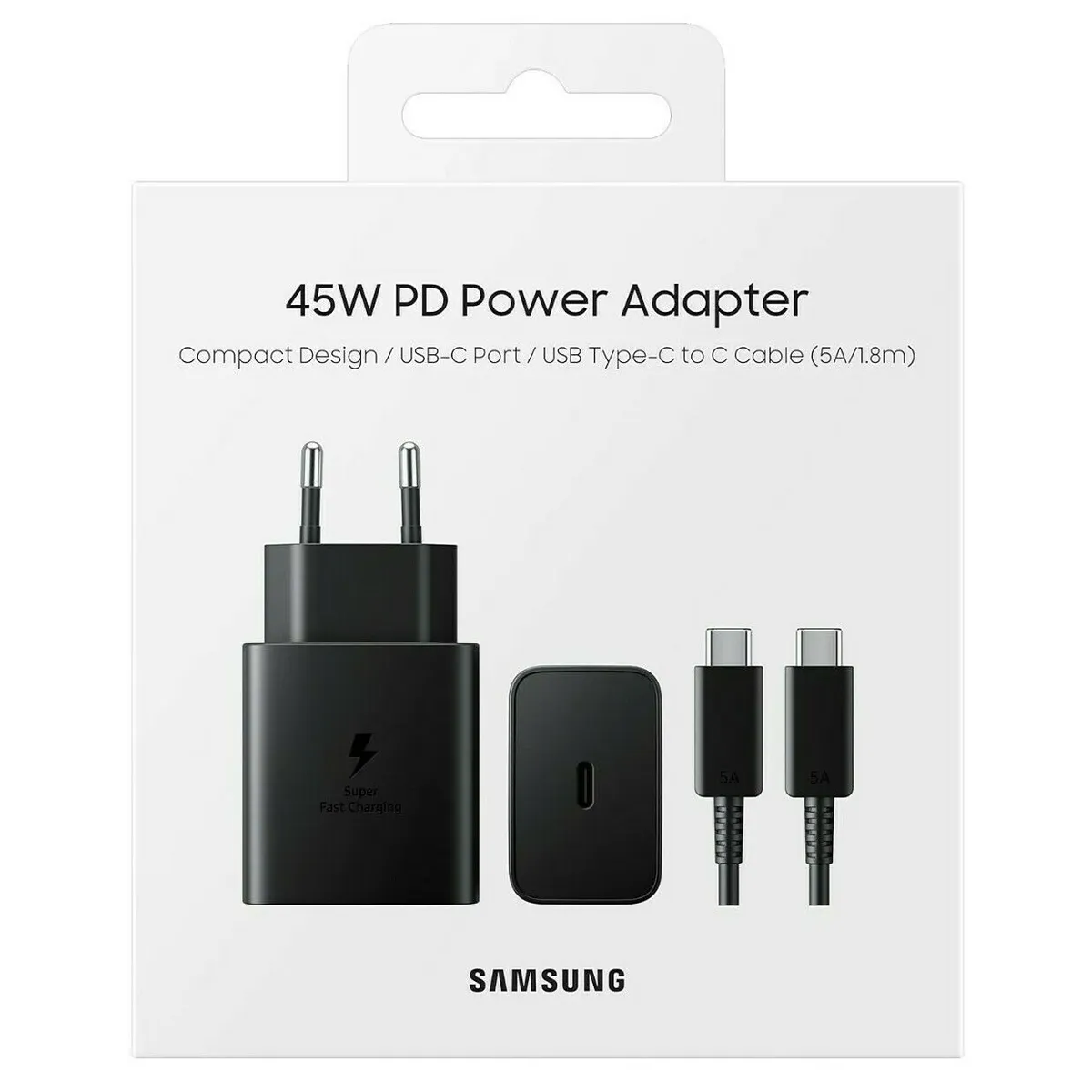 KIT CARICABATTERIE ORIGINALE SAMSUNG NUOVO 45W